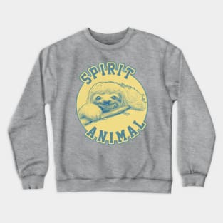 Spirit Animal / Cute Sloth Lover Design Crewneck Sweatshirt